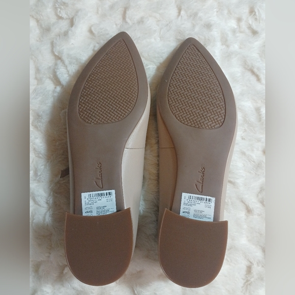 Clarks Natalyn Lane Flat Womens 10M Beige Leather NEW - Picture 8 of 9